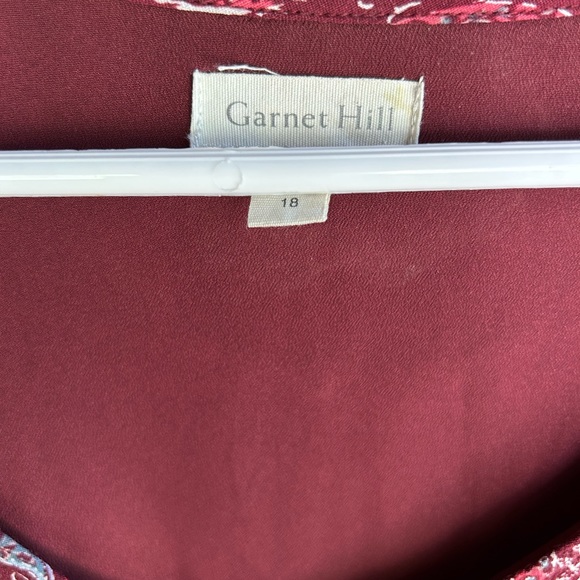 Garnet Hill dress maroon paisley plus Sz 18 - Picture 2 of 4